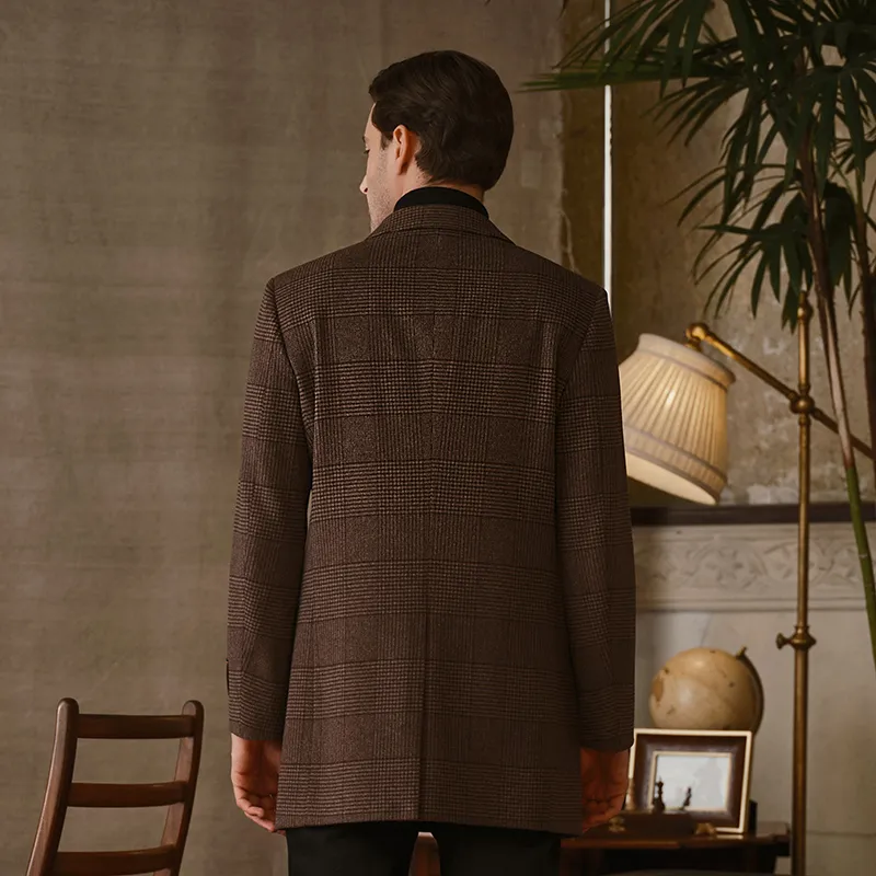 LONDA 1958 Coats Men Brown Plaid-6