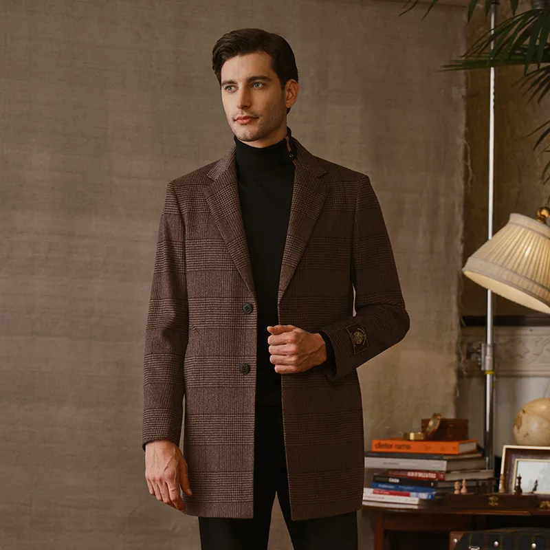 LONDA 1958 Coats Men Brown Plaid-4