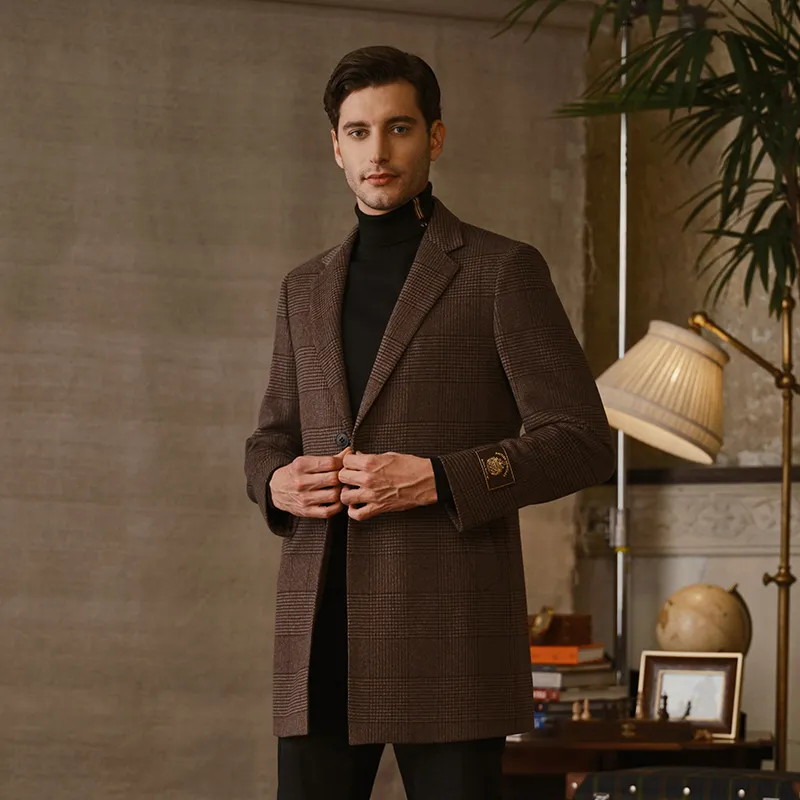 LONDA 1958 Coats Men Brown Plaid-7