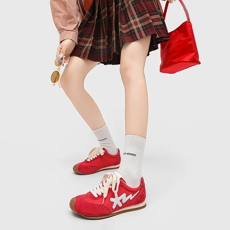 B.Duck Summer Travis Scott X AJ1 Lightning Collection Casual Shoes Women's Low Top Beige/Yellow/Red/Pink-17