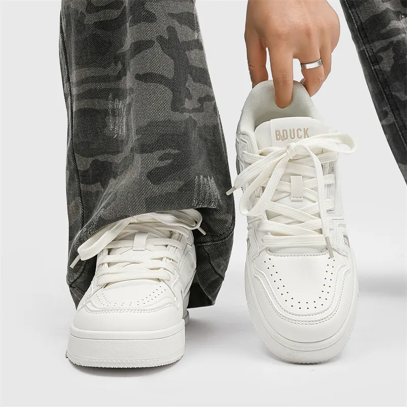 B.Duck Summer Citywalk Collection Skateboard Shoes Unisex Low Top White Gray/Beige Brown/Black White-10