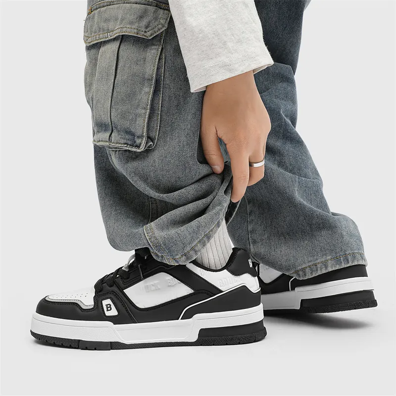 B.Duck Summer Citywalk Collection Skateboard Shoes Unisex Low Top White Gray/Beige Brown/Black White-17