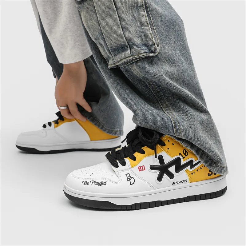 B.Duck Summer Travis Scott X AJ1 Lightning Collection Low Top Skateboard Shoes Unisex-4