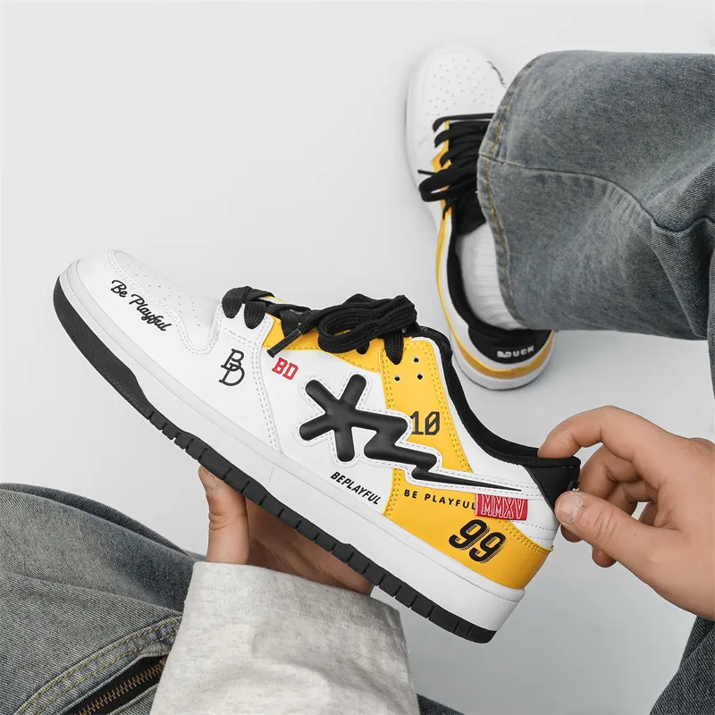 B.Duck Summer Travis Scott X AJ1 Lightning Collection Low Top Skateboard Shoes Unisex-3