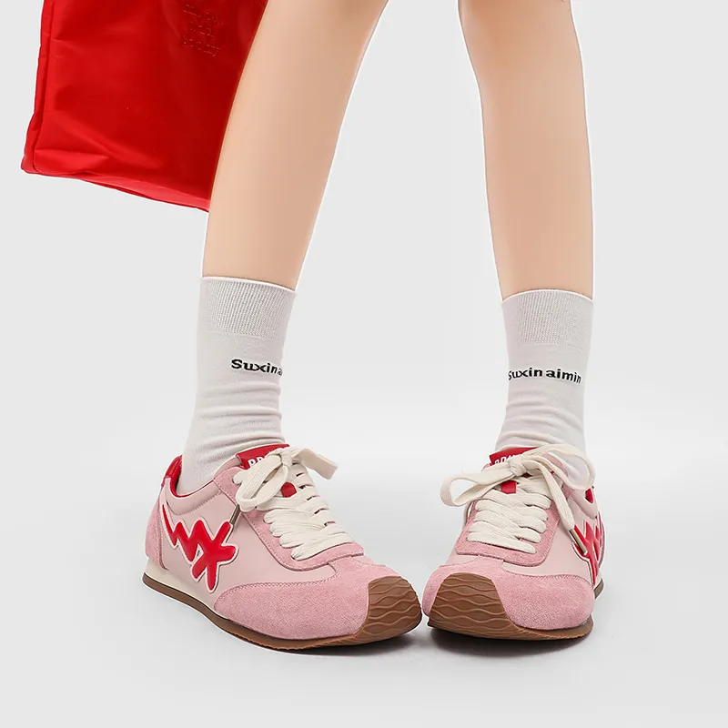 B.Duck Summer Travis Scott X AJ1 Lightning Collection Casual Shoes Women's Low Top Beige/Yellow/Red/Pink-22