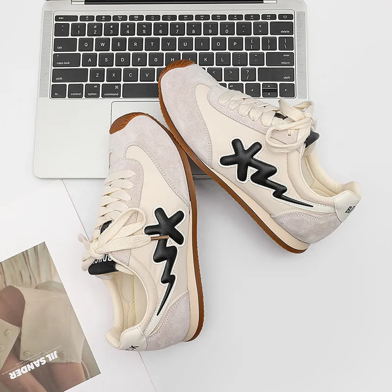 B.Duck Summer Travis Scott X AJ1 Lightning Collection Casual Shoes Women's Low Top Beige/Yellow/Red/Pink-2