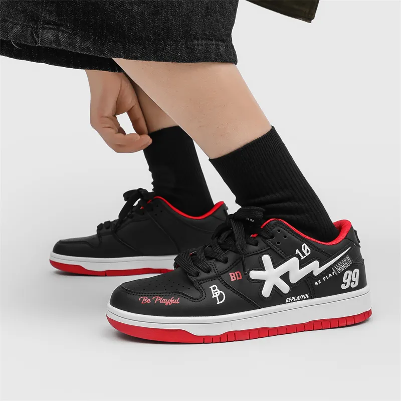 B.Duck Summer Travis Scott X AJ1 Lightning Collection Low Top Skateboard Shoes Unisex-15