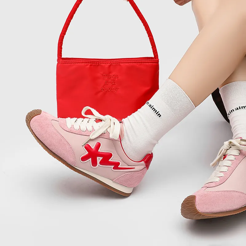 B.Duck Summer Travis Scott X AJ1 Lightning Collection Casual Shoes Women's Low Top Beige/Yellow/Red/Pink-21
