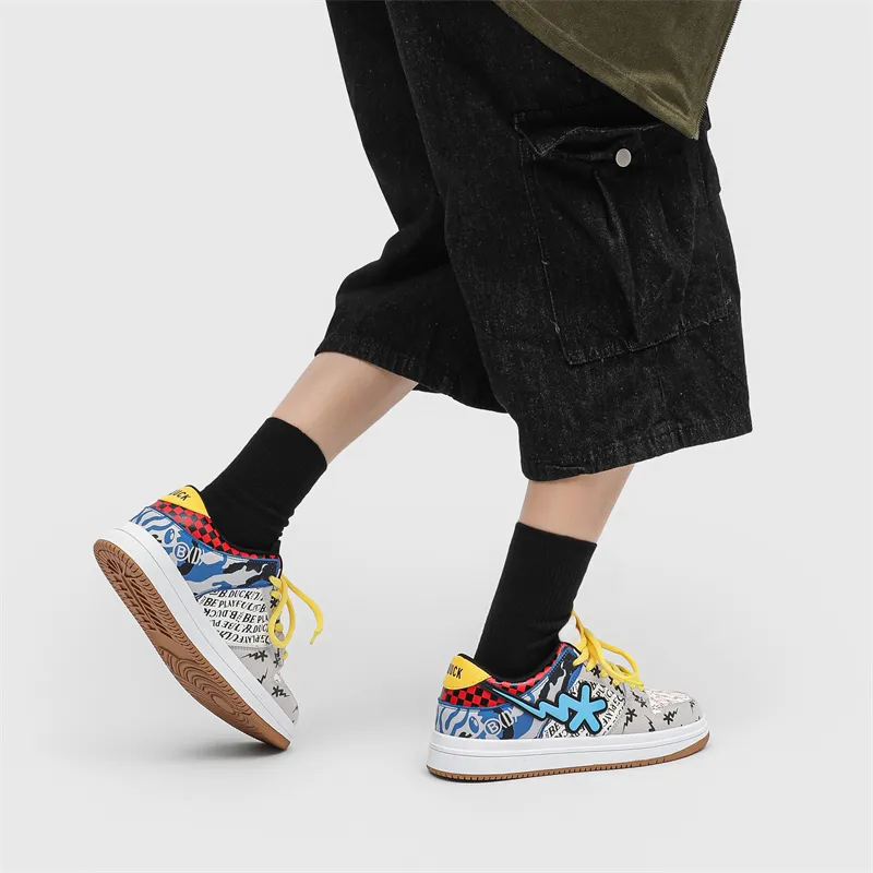 B.Duck Summer Travis Scott X AJ1 Lightning Collection Skateboard Shoes Unisex Low Top Candy/White Black/Apple Green-6