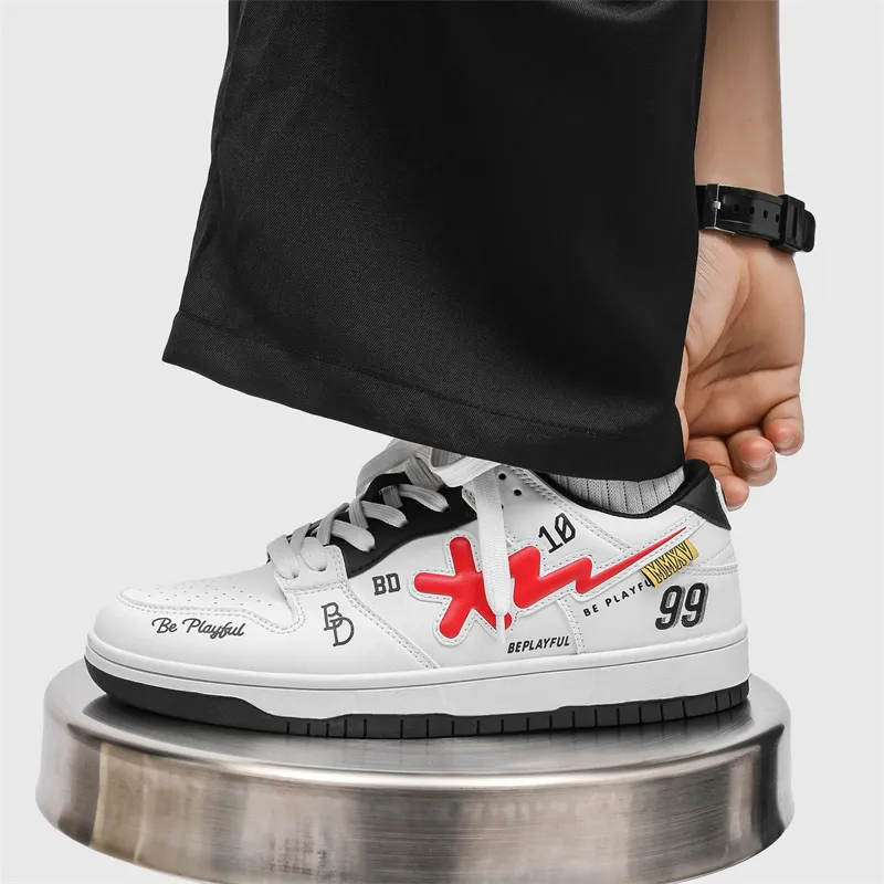 B.Duck Summer Travis Scott X AJ1 Lightning Collection Low Top Skateboard Shoes Unisex-9