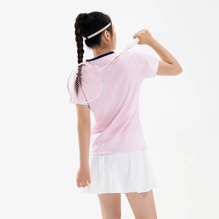 Kawasaki Badminton Jersey Women's Sharp Edge Pink-3