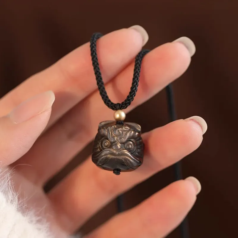 EADDA JEWELRY Obsidian Necklaces Unisex-3