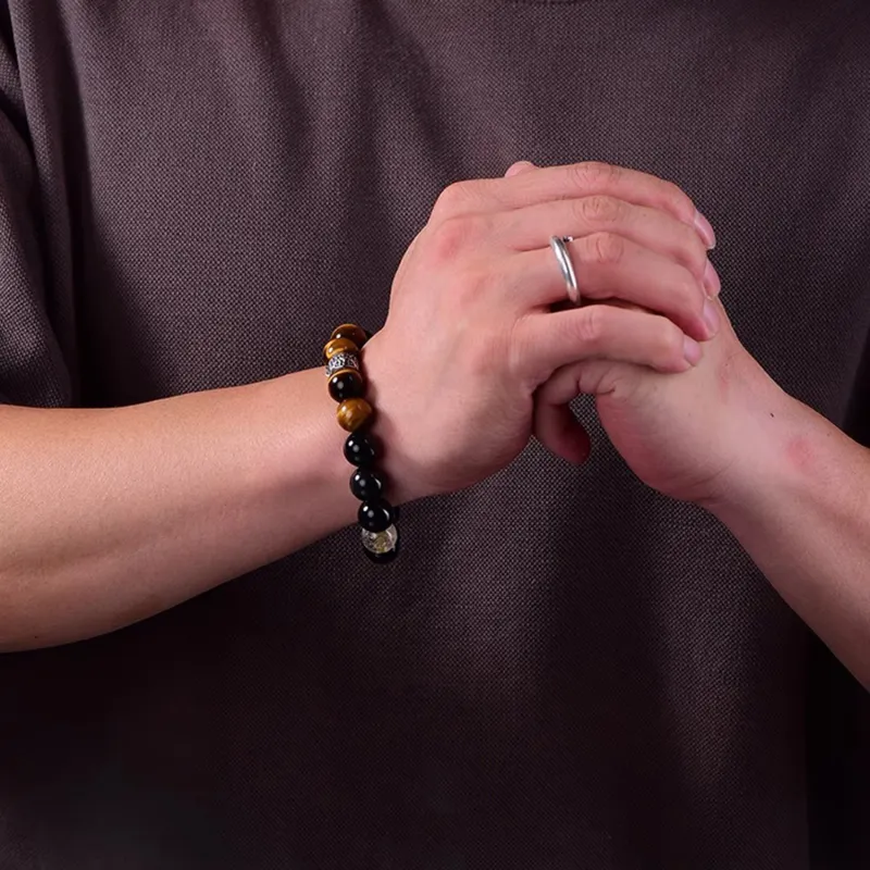 EADDA JEWELRY Obsidian Bracelets Unisex-6