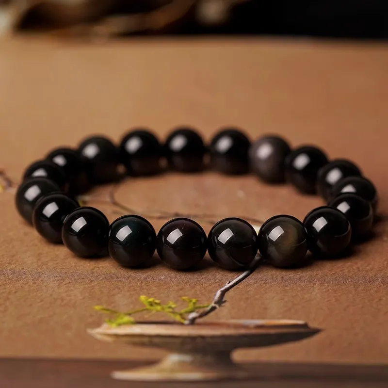 EADDA JEWELRY Natural Obsidian Bracelets Unisex-8