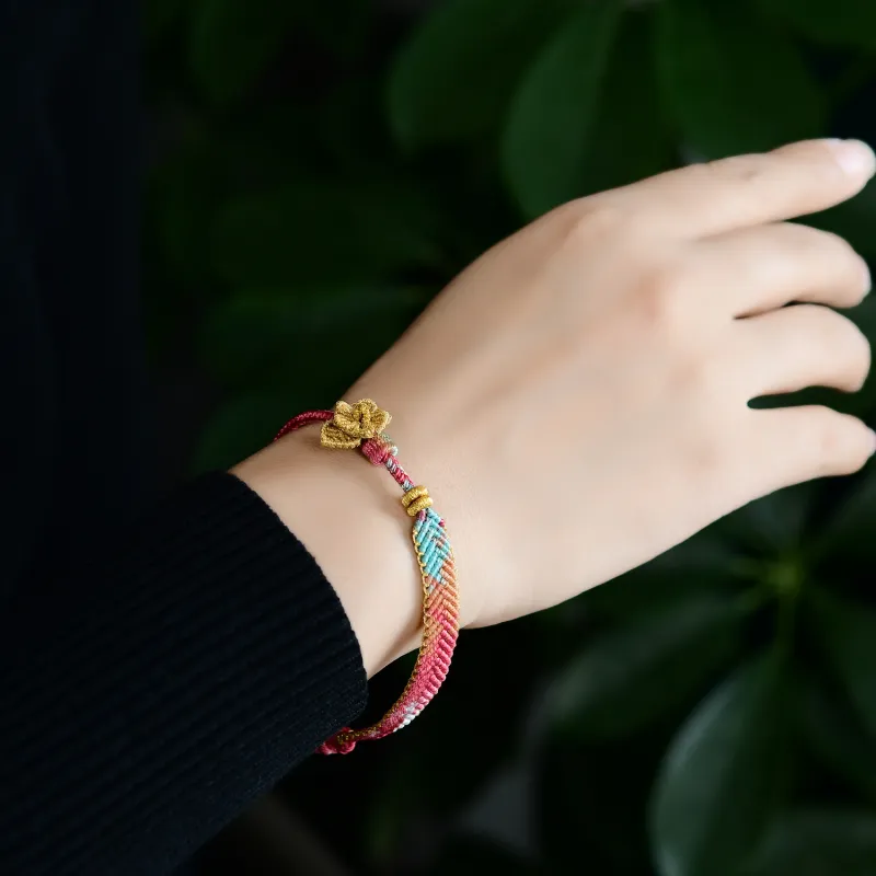 EADDA JEWELRY Ice Silk Cotton Cord Bracelets Unisex-6