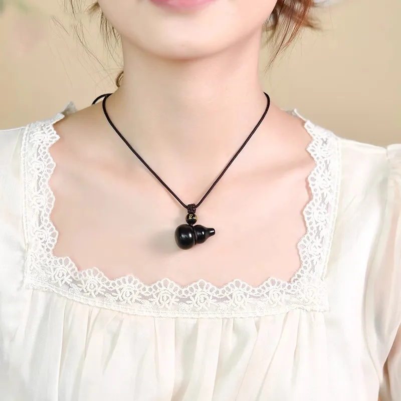 EADDA JEWELRY Natural Obsidian Pendants Unisex-1