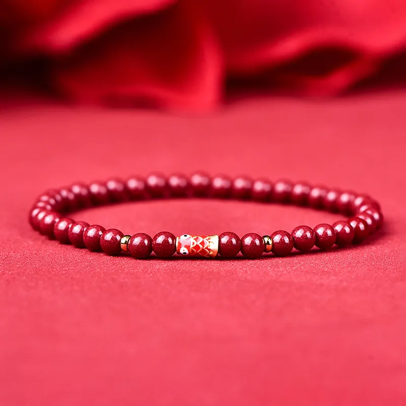 EADDA JEWELRY Cinnabar Jade Bracelets Unisex-1