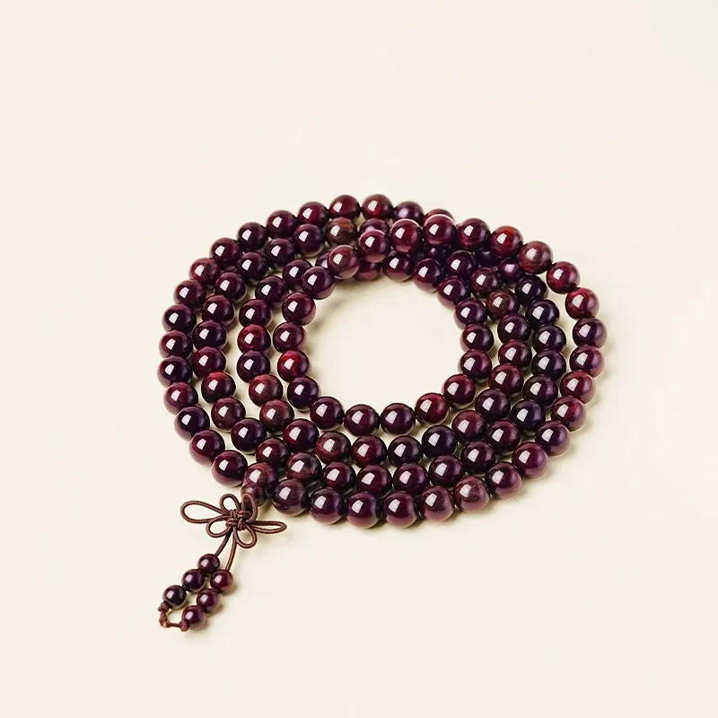 EADDA JEWELRY Small Leaf Red Sandalwood Bracelets Unisex-3