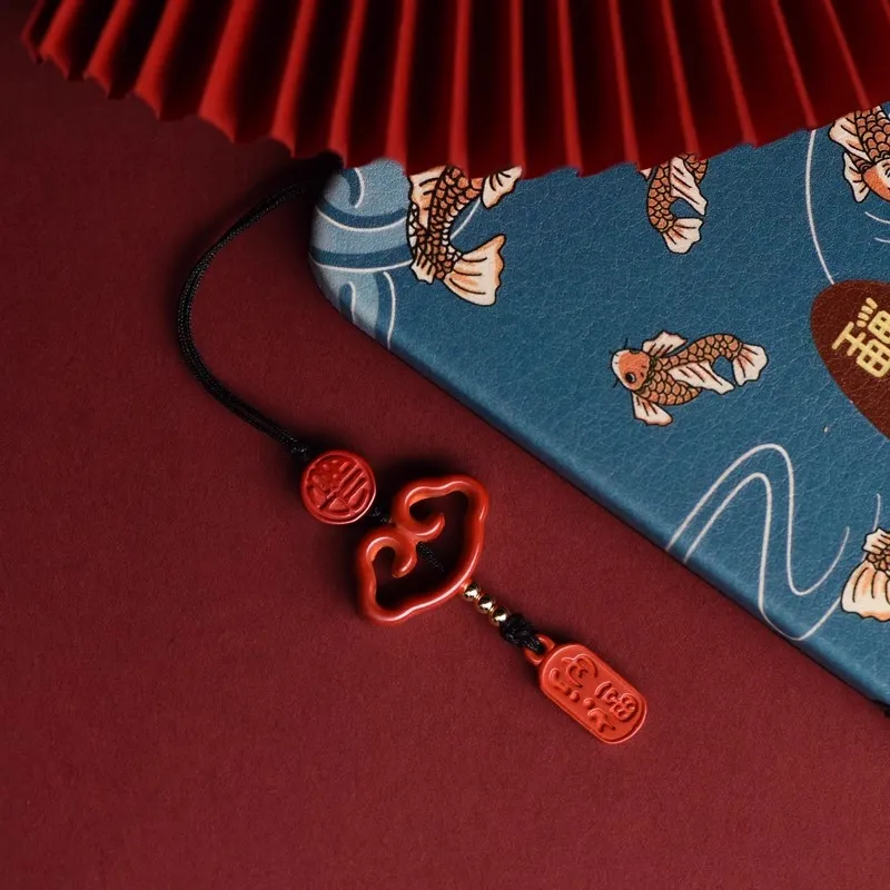 EADDA JEWELRY Reconstructed Cinnabar Pendants Unisex-1