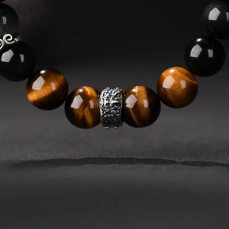 EADDA JEWELRY Obsidian Bracelets Unisex-3