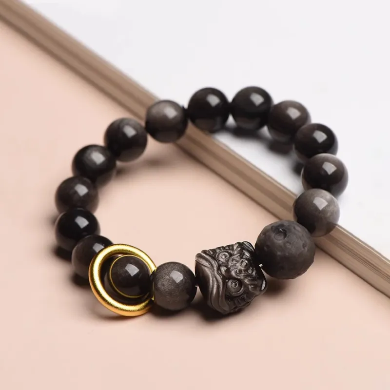 EADDA JEWELRY Obsidian Bracelets Unisex-5