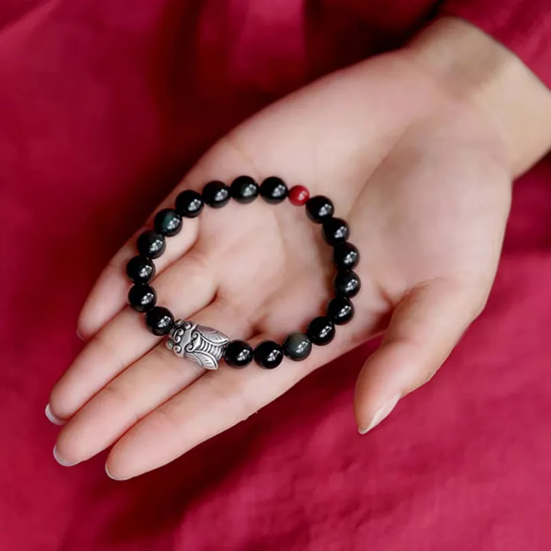 EADDA JEWELRY Obsidian Bracelets Unisex-4