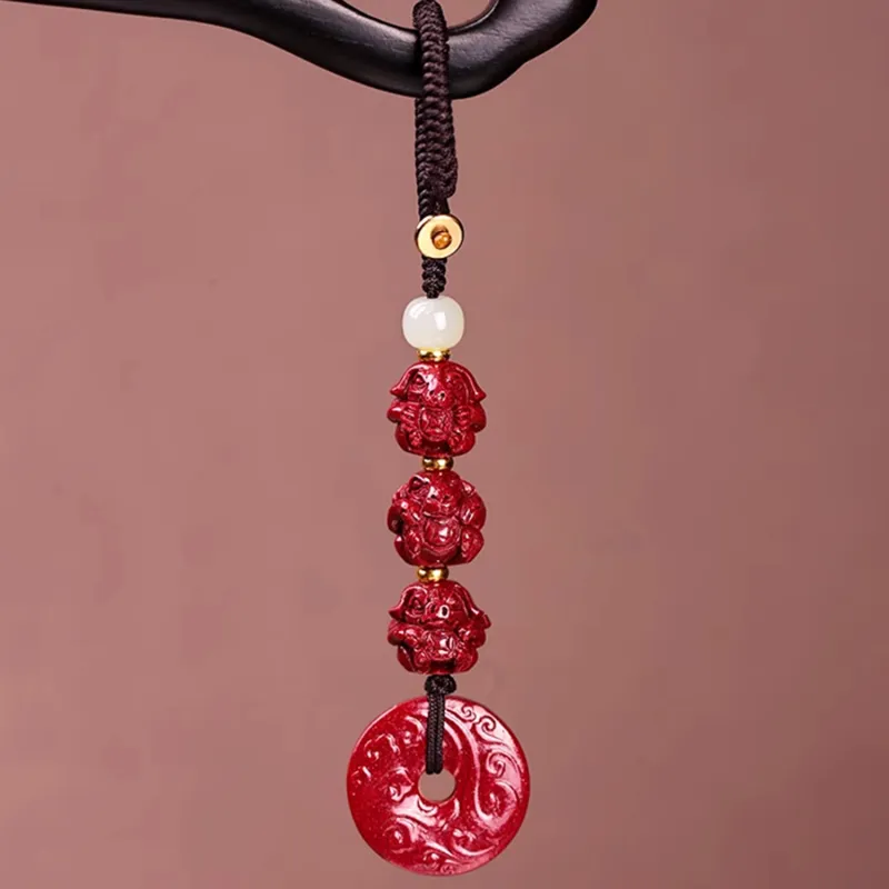EADDA JEWELRY Cinnabar Pendant Keychain Unisex-30