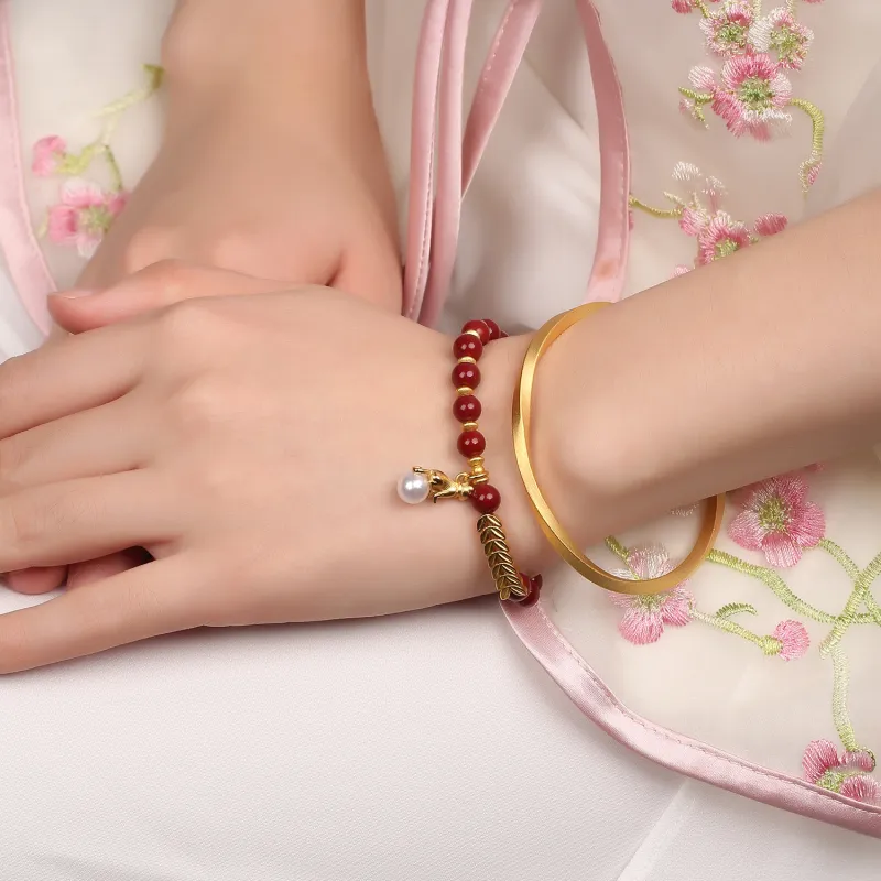 EADDA JEWELRY Cinnabar Bracelets Unisex-4