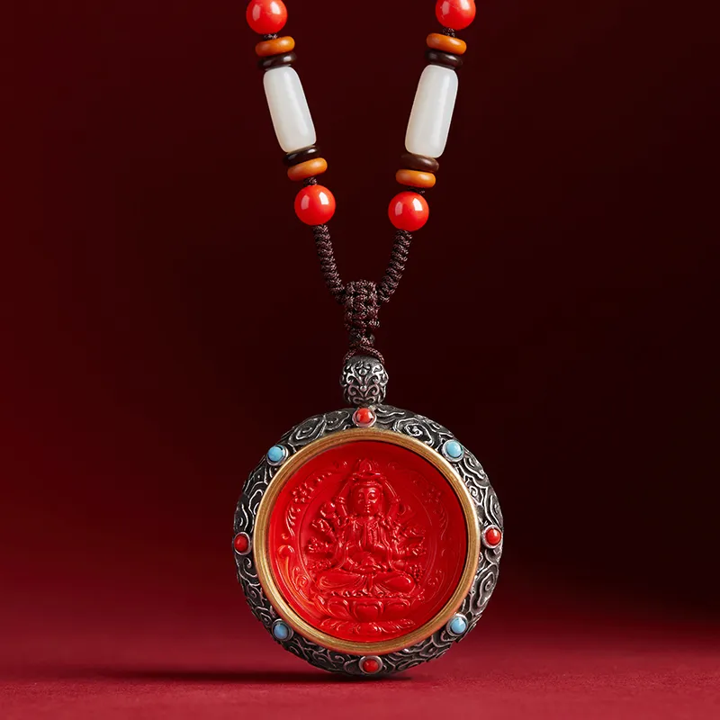 EADDA JEWELRY Cinnabar Necklaces Unisex-1
