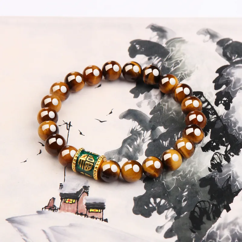 EADDA JEWELRY Tiger's Eye Stone Bracelets Unisex-1