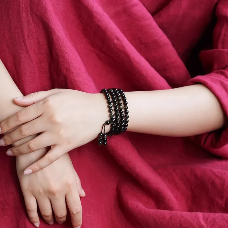 EADDA JEWELRY Natural Obsidian Bracelets Unisex-4