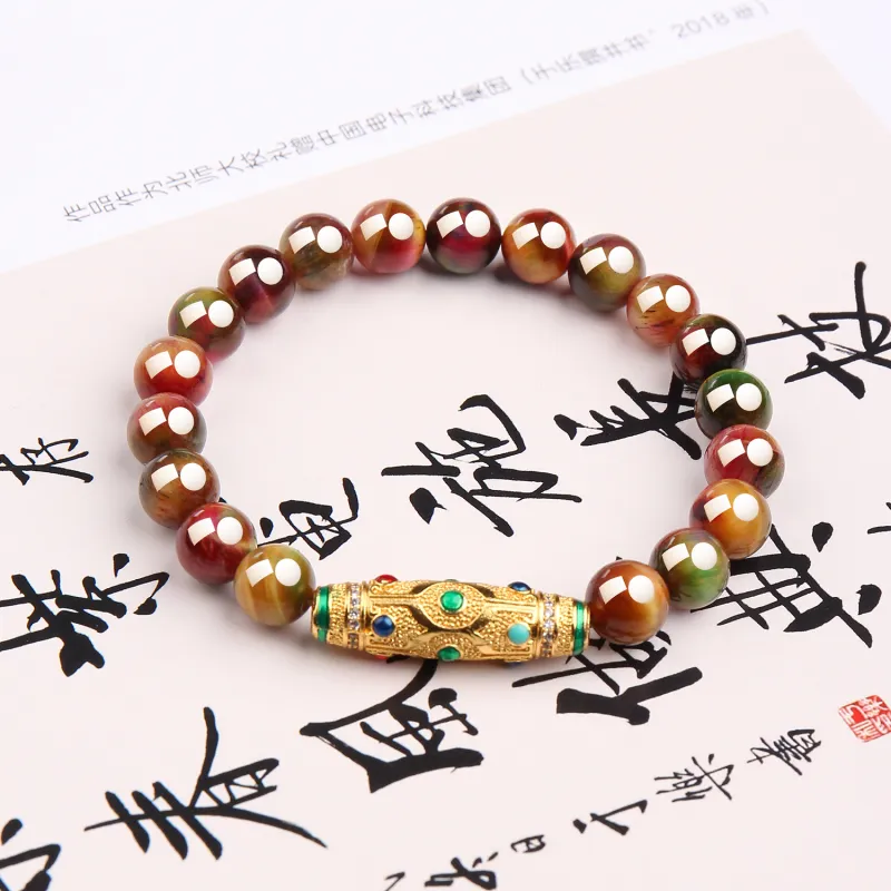 EADDA JEWELRY Tiger's Eye Stone Bracelets Unisex-1