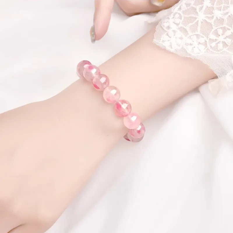 EADDA JEWELRY Natural Rose Quartz Bracelets Unisex-7