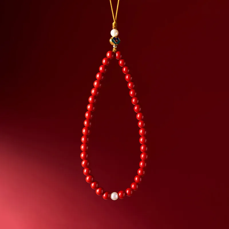 EADDA JEWELRY Reconstructed Cinnabar Keychain Unisex-1