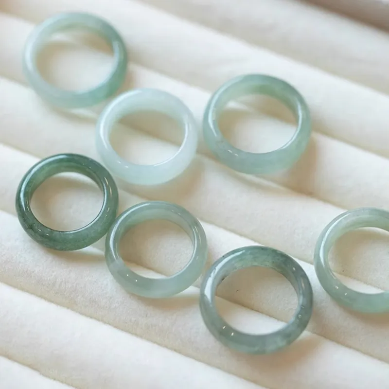 EADDA JEWELRY Agate Jade Rings Unisex-1