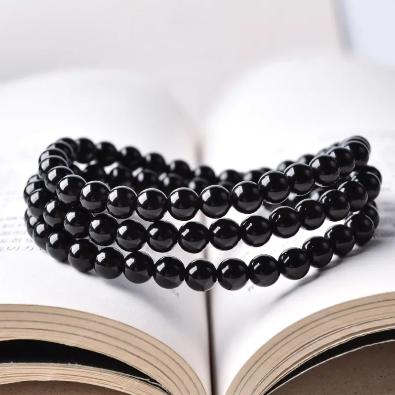 EADDA JEWELRY Natural Obsidian Bracelets Unisex-2