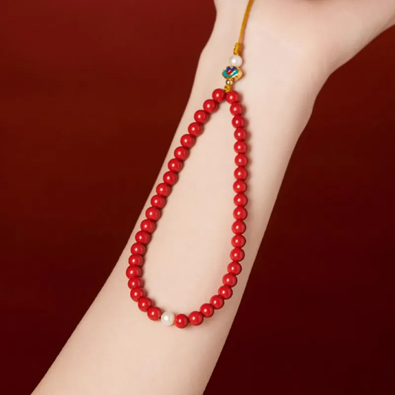 EADDA JEWELRY Reconstructed Cinnabar Keychain Unisex-2