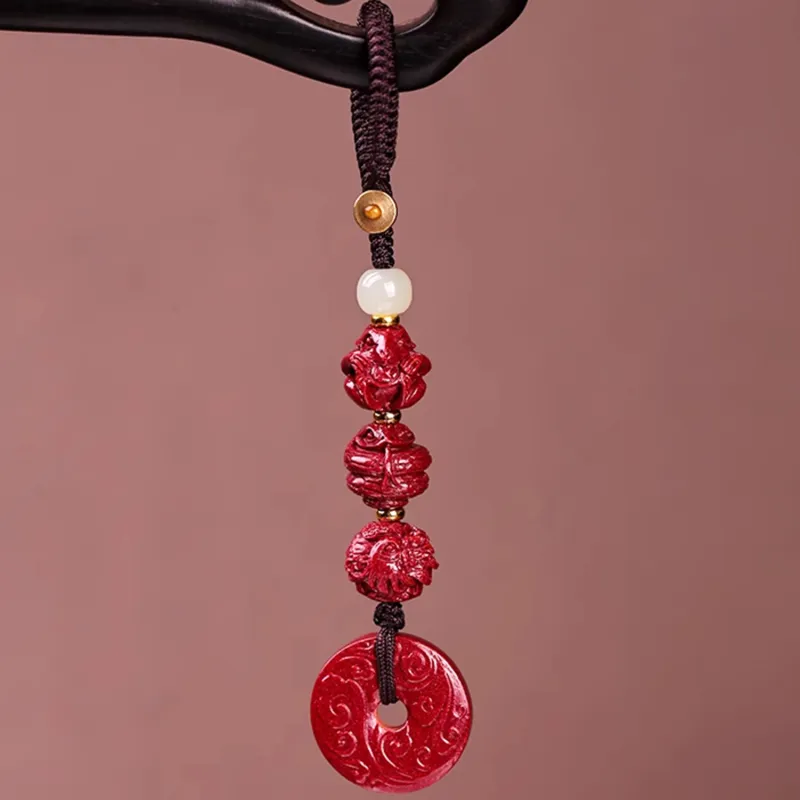EADDA JEWELRY Cinnabar Pendant Keychain Unisex-26