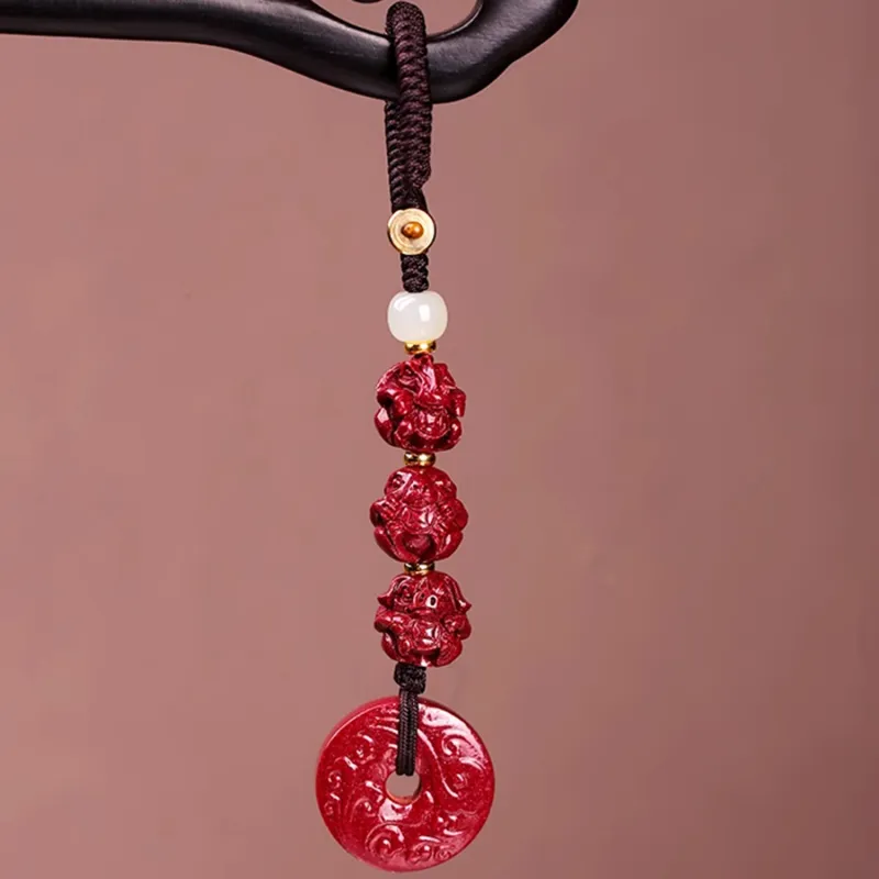 EADDA JEWELRY Cinnabar Pendant Keychain Unisex-38