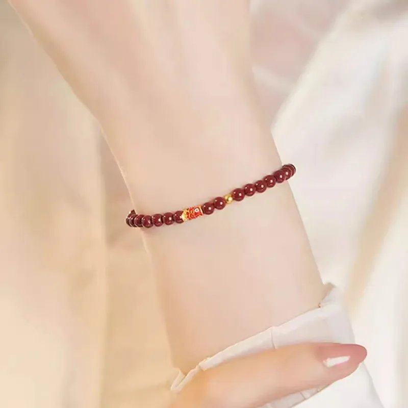EADDA JEWELRY Cinnabar Jade Bracelets Unisex-2