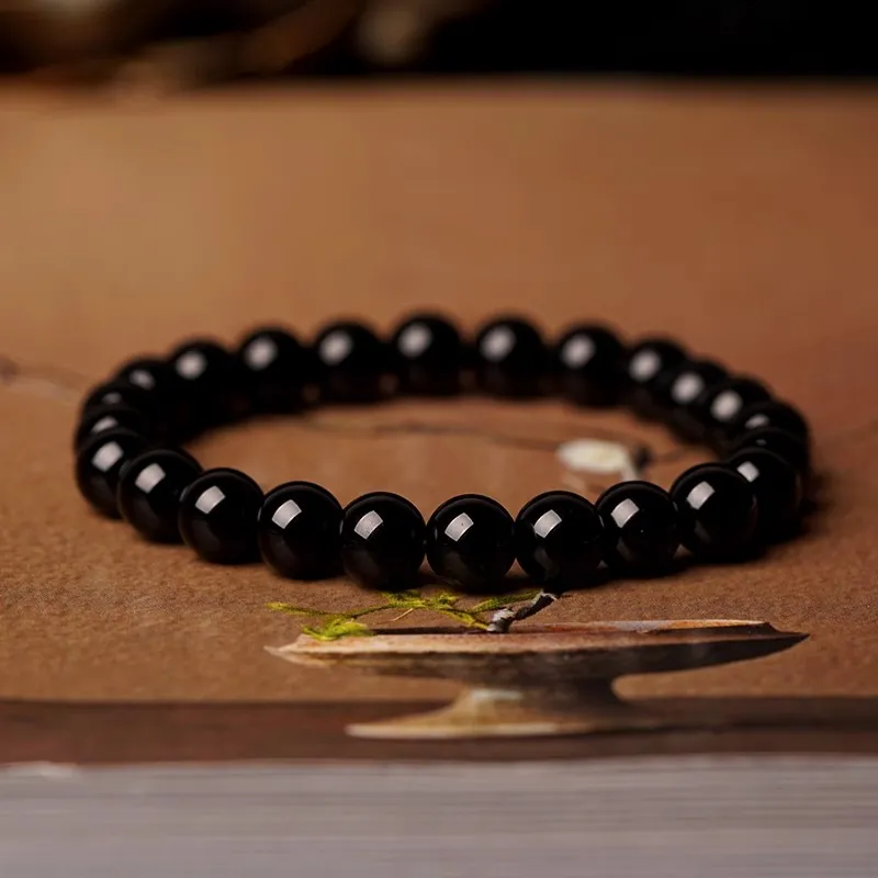 EADDA JEWELRY Natural Obsidian Bracelets Unisex-13