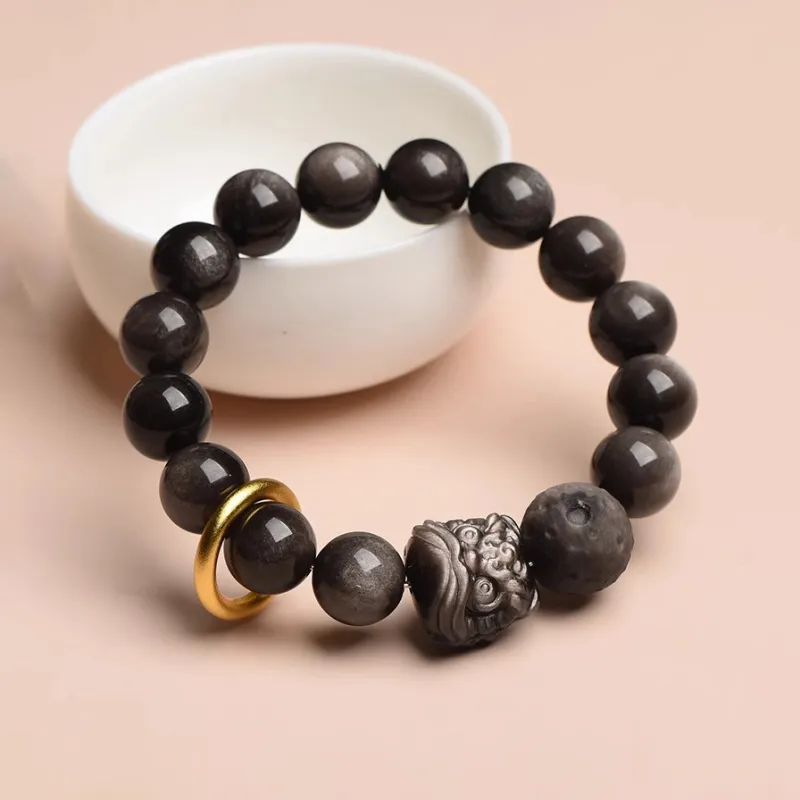 EADDA JEWELRY Obsidian Bracelets Unisex-2