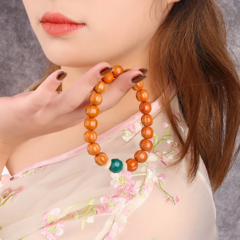 EADDA JEWELRY Monkey Head Walnut Bracelets Unisex-4
