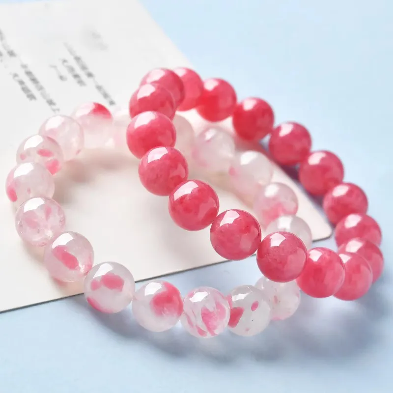 EADDA JEWELRY Natural Rose Quartz Bracelets Unisex-8