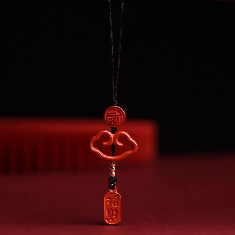 EADDA JEWELRY Reconstructed Cinnabar Pendants Unisex-2