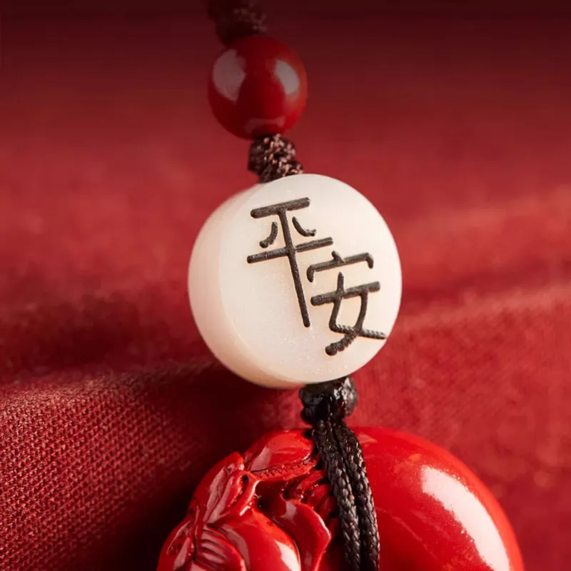EADDA JEWELRY Reconstructed Cinnabar Keychains Unisex-4
