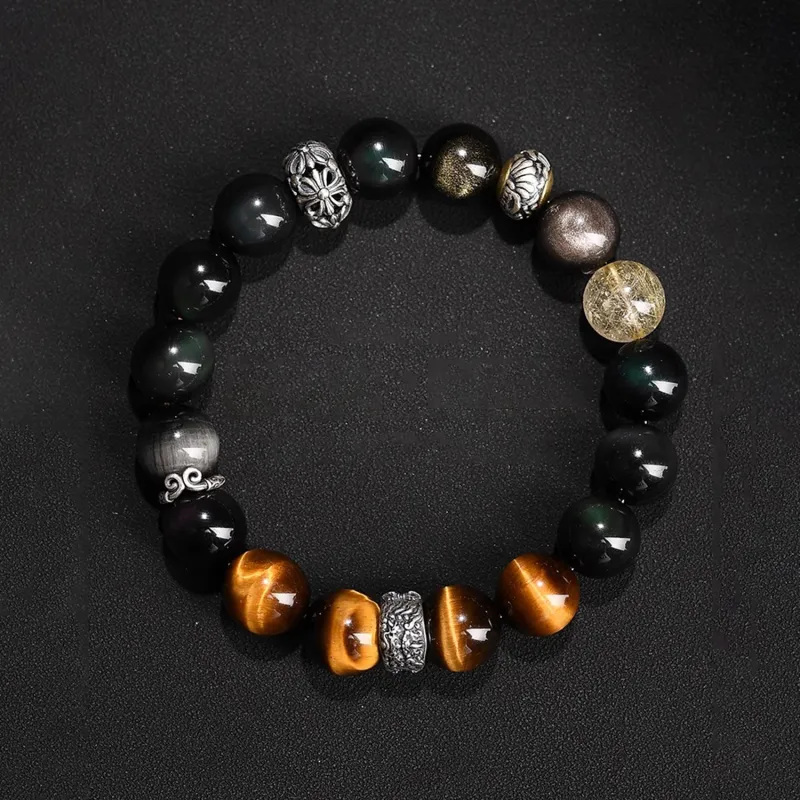 EADDA JEWELRY Obsidian Bracelets Unisex-4