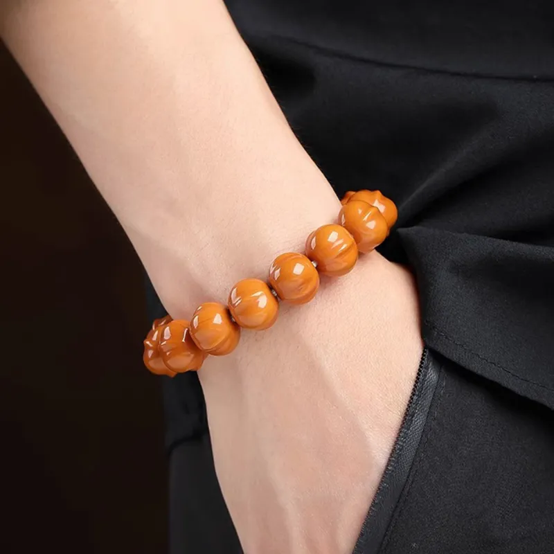 EADDA JEWELRY Monkey Head Walnut Bracelets Unisex-3