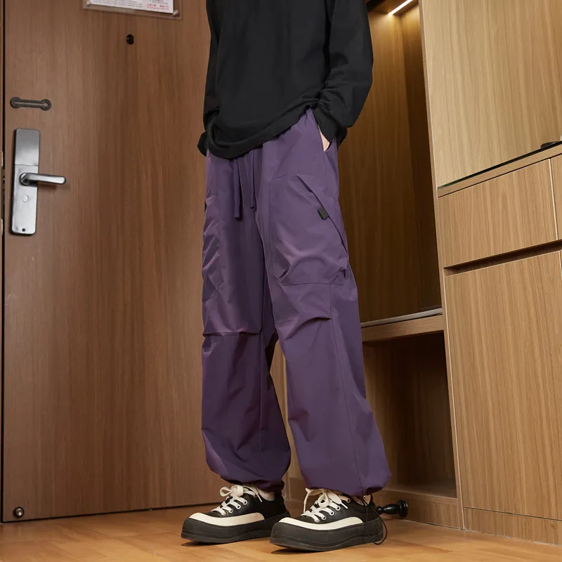 NOME Urban Techwear Straight Fit Wide Leg Cargo Pants Unisex-13