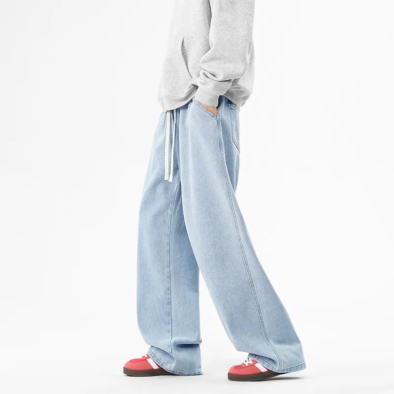 NOME Basic Versatile Casual Loose Fit Straight Fit Pants Unisex-8